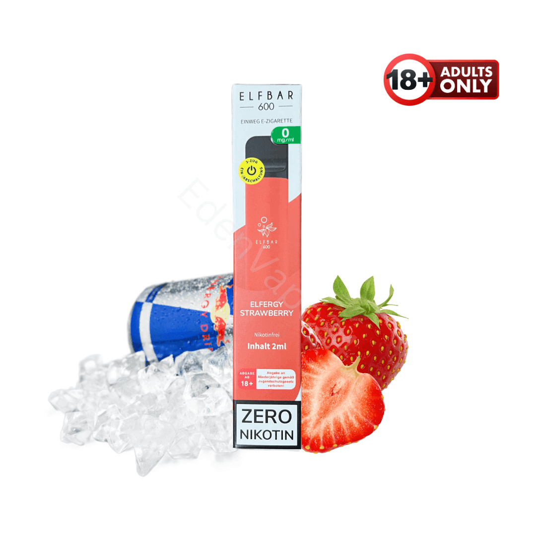 Elfbar 600 - Elfergy Strawberry - Nikotinfrei - EdenVape24